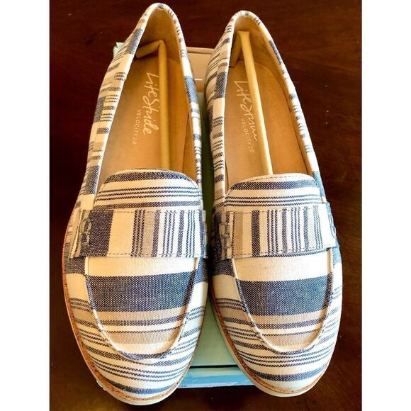 LIFE STRIDE - NWTIB - L Sz 8.5 Wide - Velocity 2.0 "Zee" Loafers/Blue Multi - Picture 3 of 14